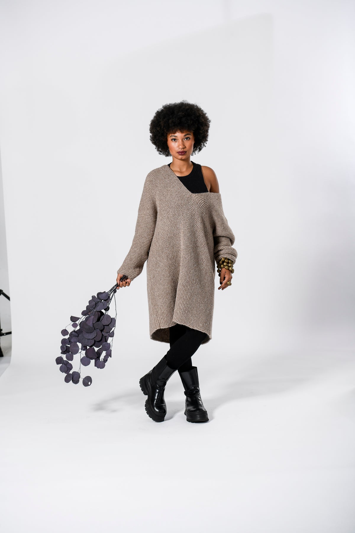 Elka dress grey babyalpaka