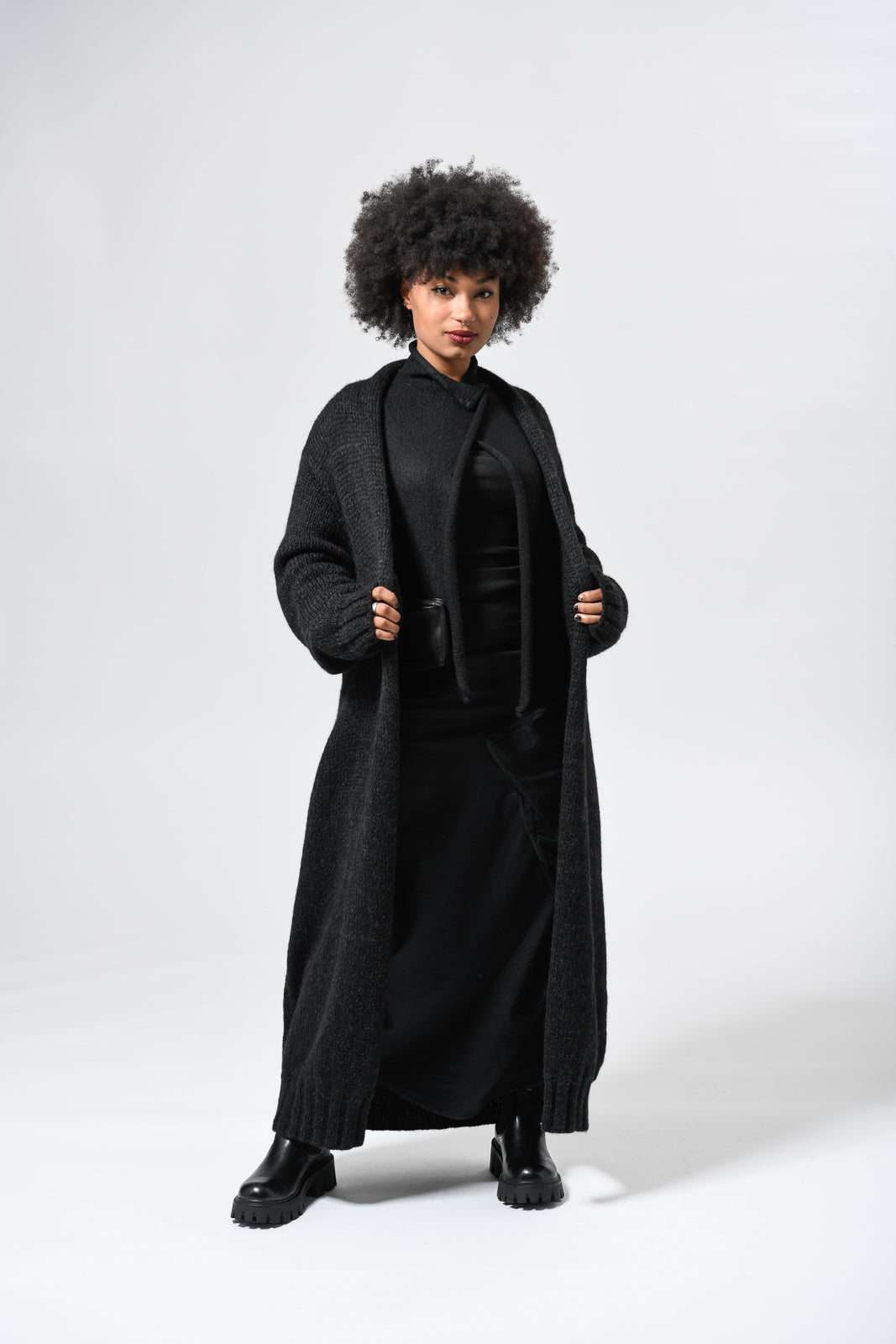 elli coat schwarzbraun