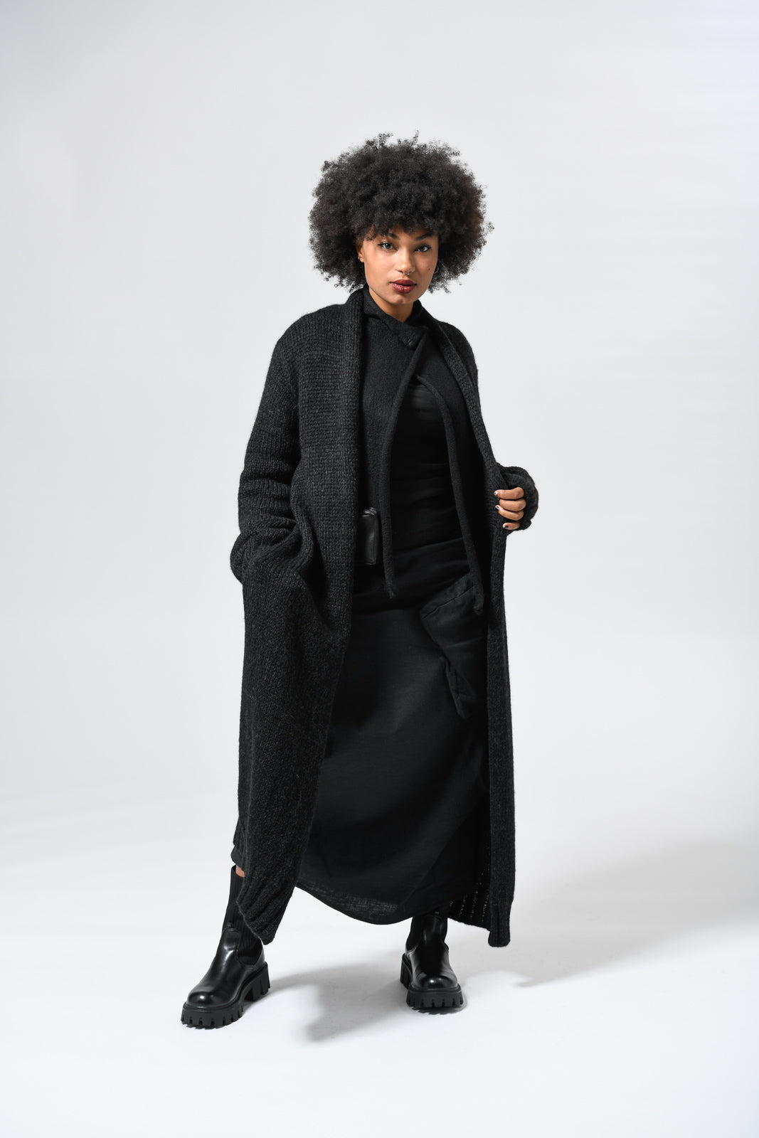 elli coat schwarzbraun