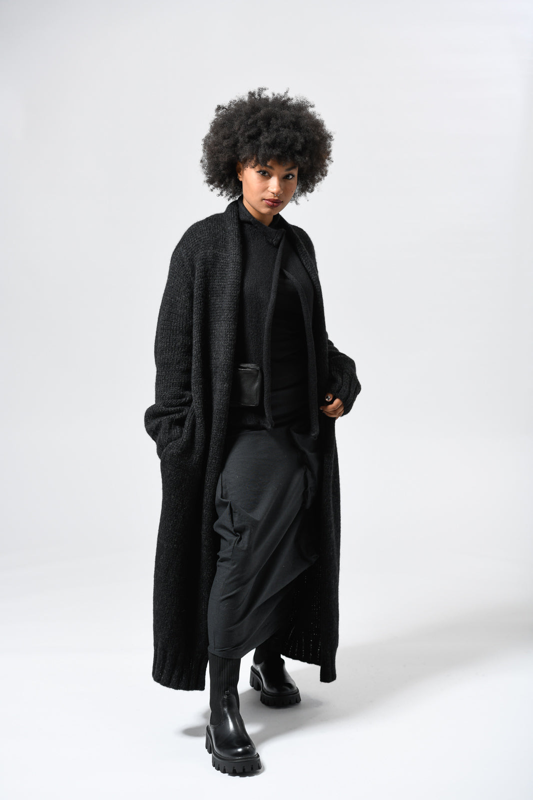 elli coat schwarzbraun