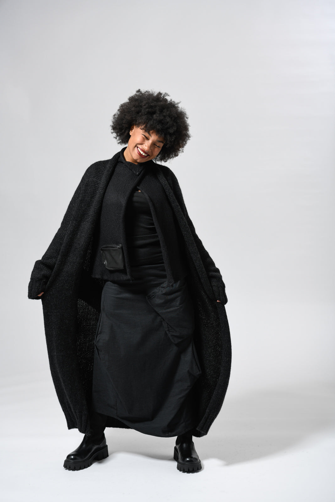 elli coat schwarzbraun