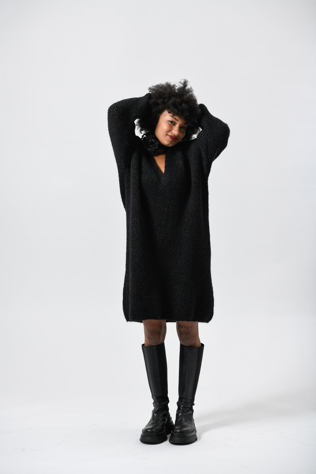 elka dress brown babyalpaka