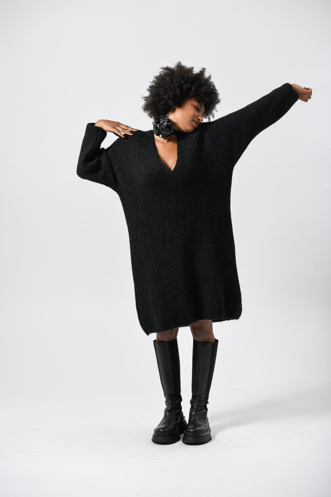 elka dress brown babyalpaka