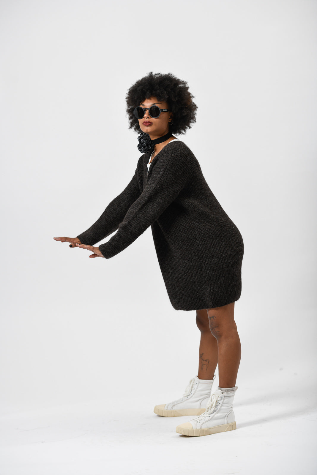 elka dress brown babyalpaka