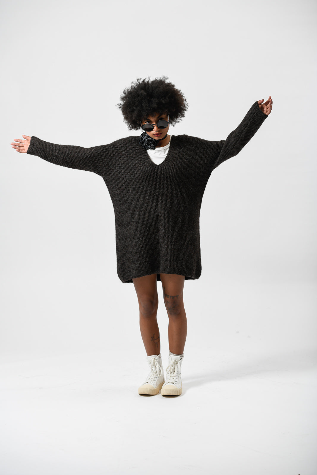 elka dress brown babyalpaka