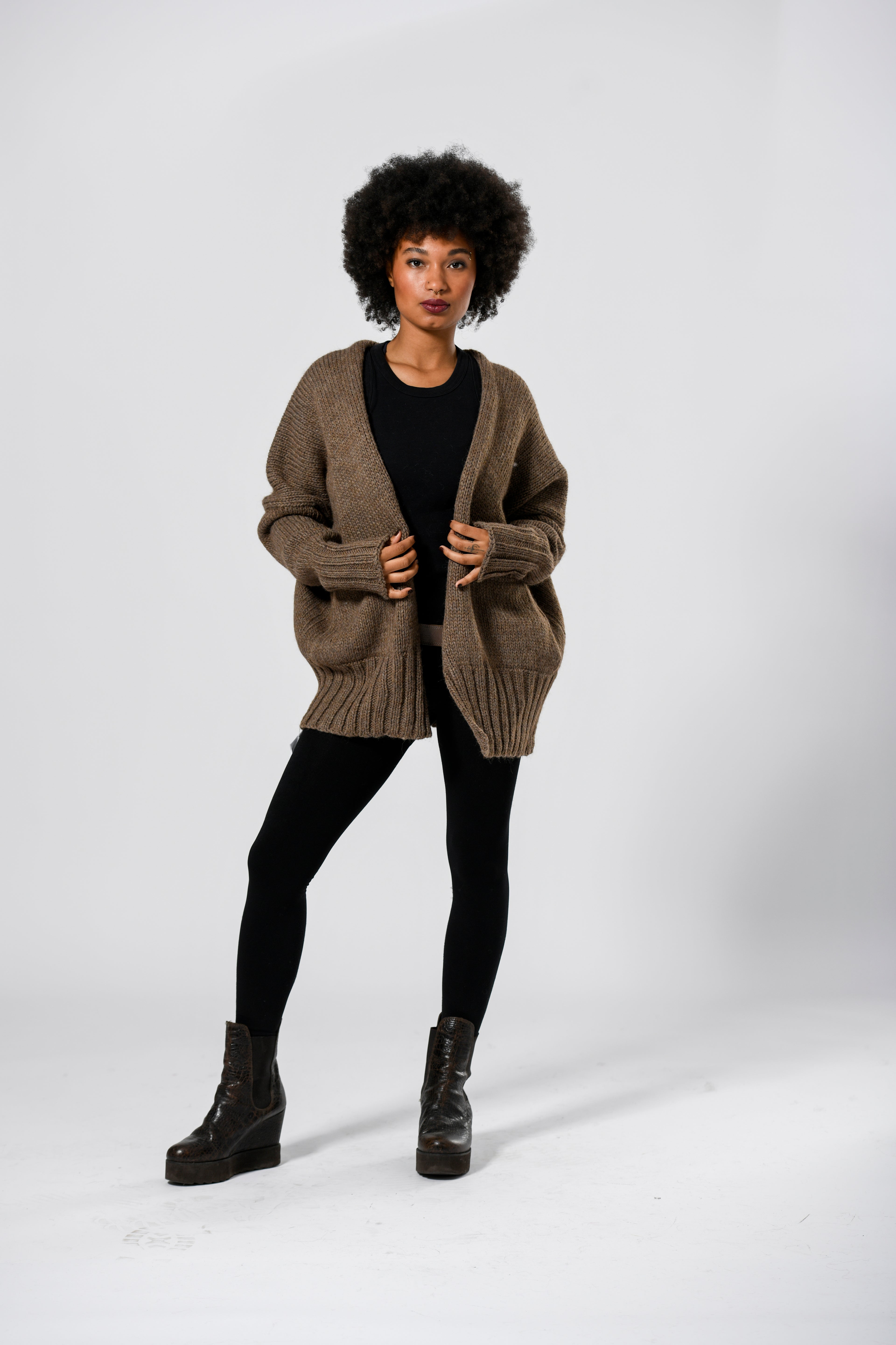 handstrickjacke "kitten" babyalpaka