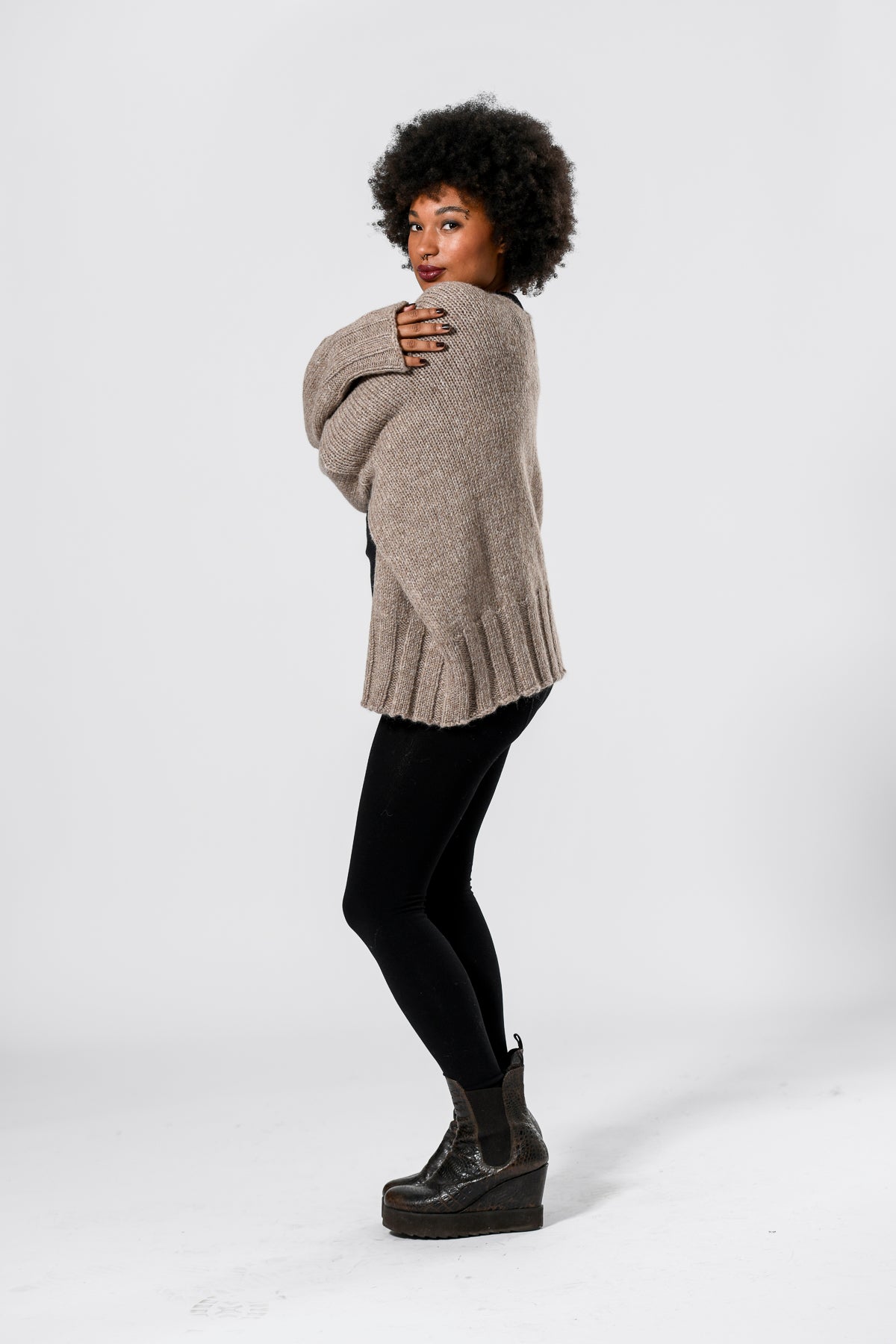 handstrickjacke "kitten" babyalpaka