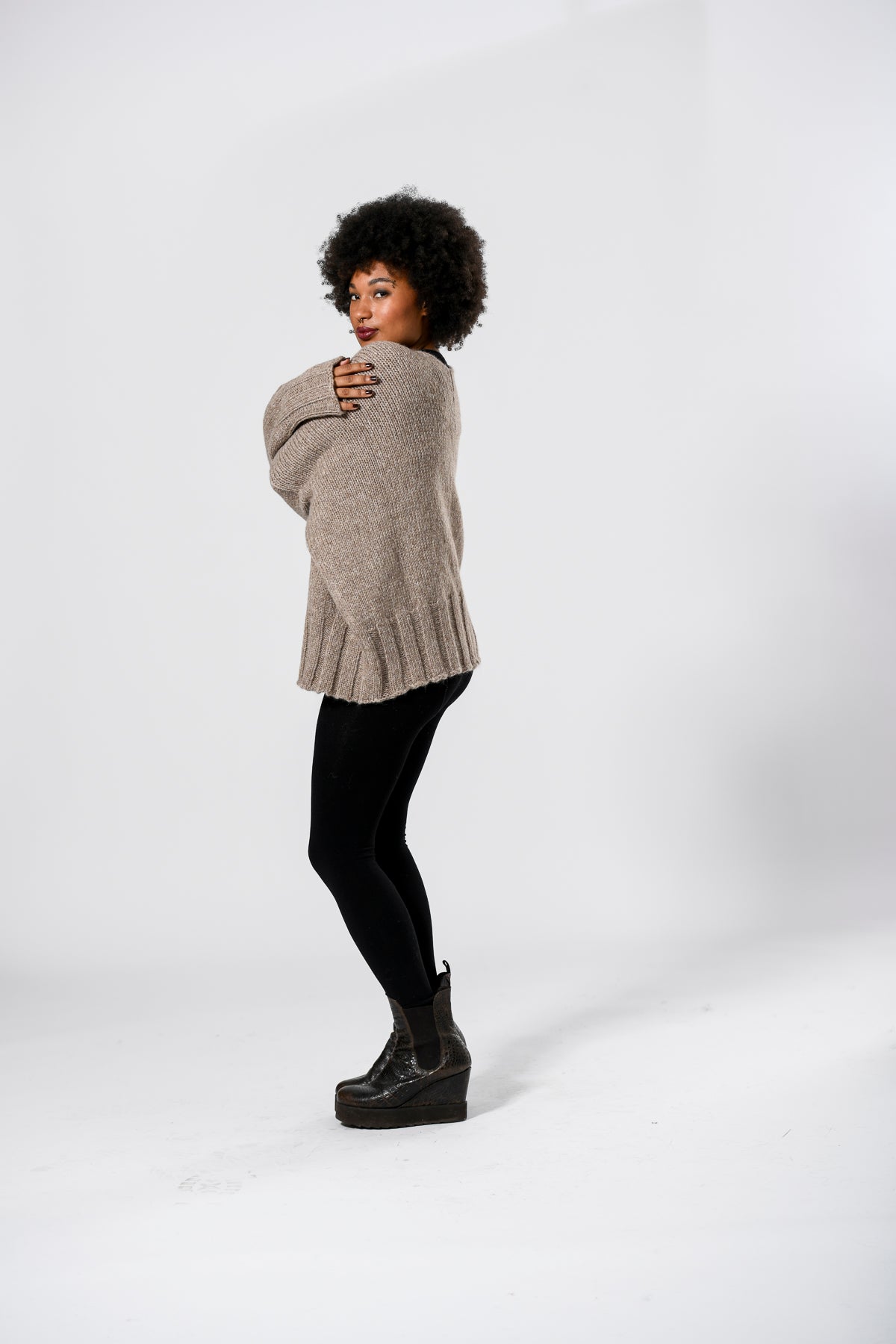 handstrickjacke "kitten" babyalpaka