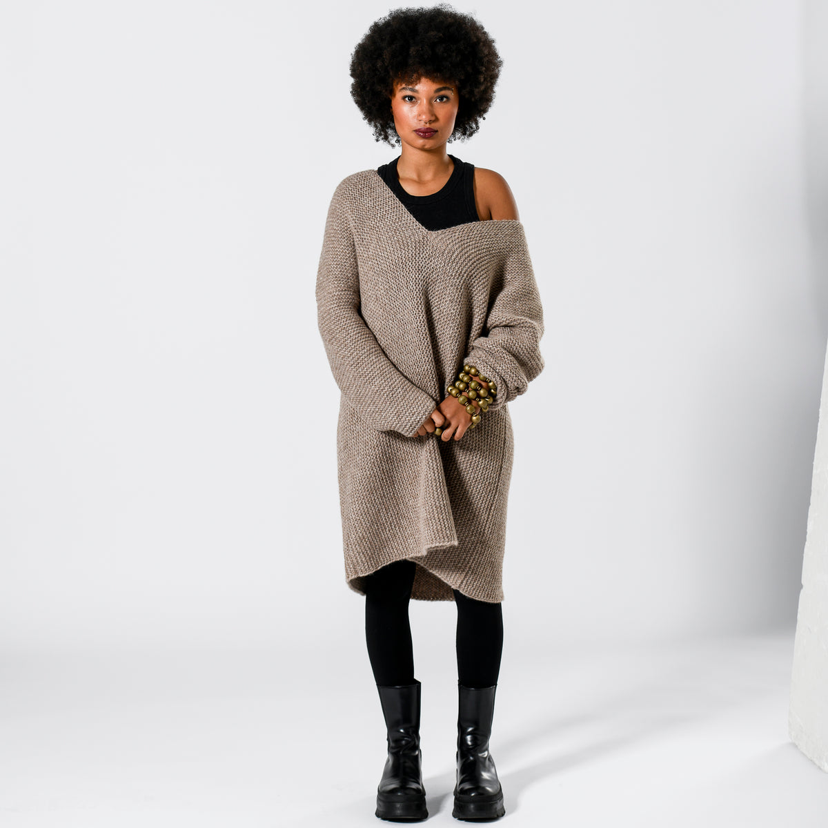 Elka dress grey babyalpaka