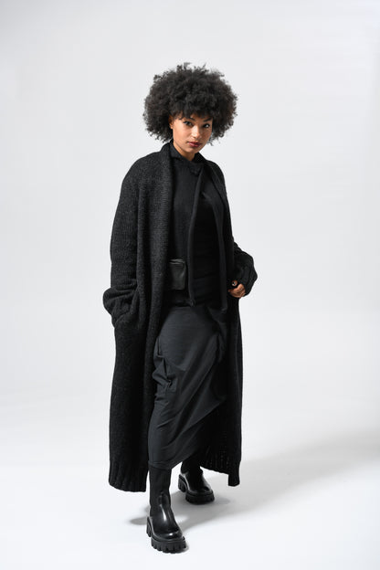 elli coat anthrazitschwarz meliert