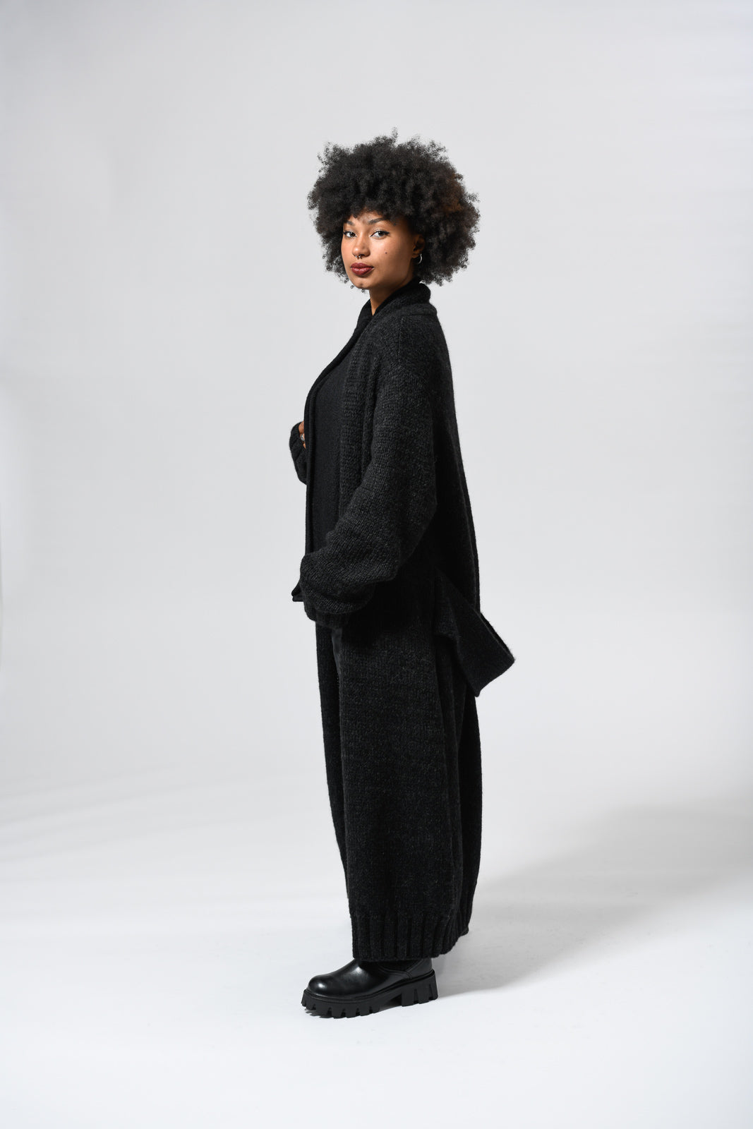 elli coat schwarzbraun